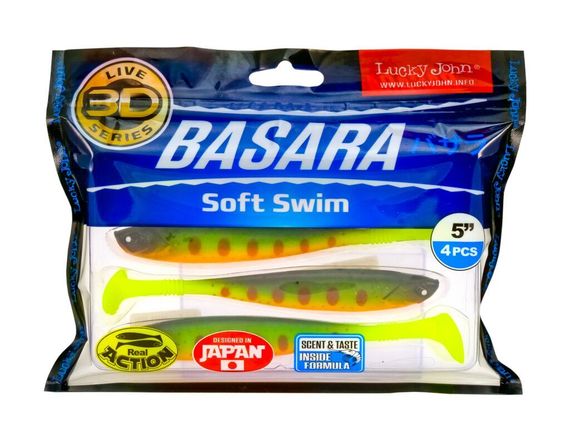 Виброхвосты LJ 3D Series BASARA SOFT SWIM 5.0in (12,70)/PG01 4шт.