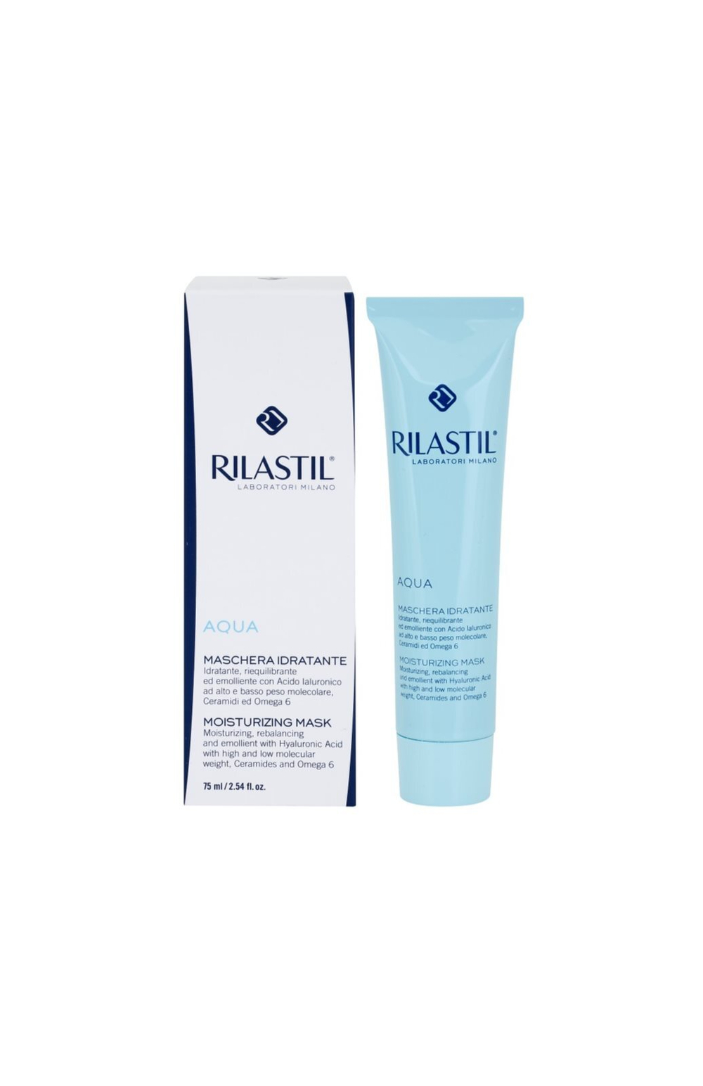Rilastil Aqua - увлажняющая маска с гиалуроновой кислотой /   75  ml  / GTIN 8033224810539