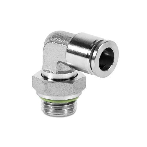 CRQSL-G1/8-12 Штуцер цанговый угловой нержавеющий