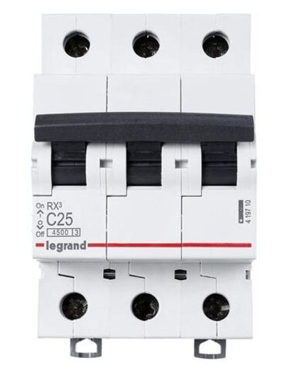 Автоматический модульный выключатель Legrand 3п C 25А 4.5кА RX3 Leg 419710