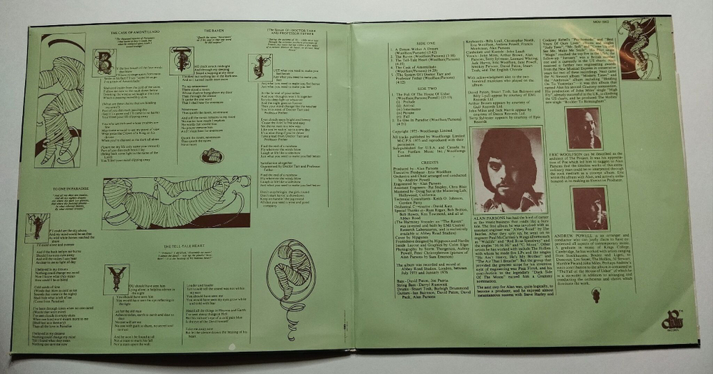 Винтажная виниловая пластинка LP The Alan Parsons Project Tales Of Mystery And Imagination (Portugal 1976)