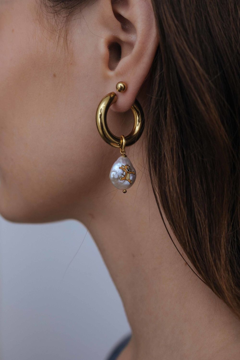 Подвеска Жемчуг с изображением Jerry ( 12-16 мм)