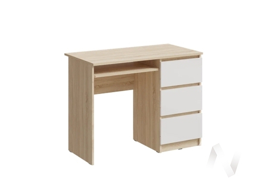 Стол письменный (Ш) МС Челси (дуб сонома/белый глянец холодный)