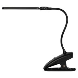 Настольный светильник ЭРА NLED-512-6W-BK светодиодный аккумуляторный на прищепке черный