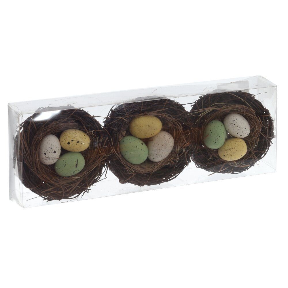 GAEM Набор из 3-х изделий декоративных "Гнездо пасхальное" (10*5), L31 W11 H5 см
