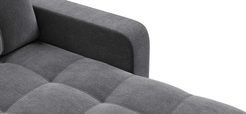 Угловой диван Денди Велюр Монолит серый