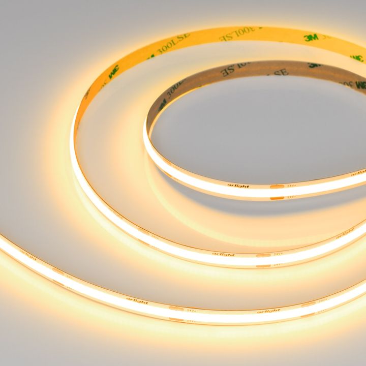 Светодиодная лента COB-X480-8mm 24V Gold (8 W/m, IP20, 5m) Arlight 047746