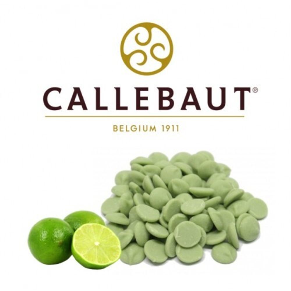 Шоколад Зеленый со вкусом Лайма Callebaut  2,5 кг