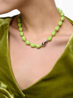 Колье "Green pears" Silver