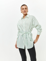 Рубашка Николь в изумрудную полоску