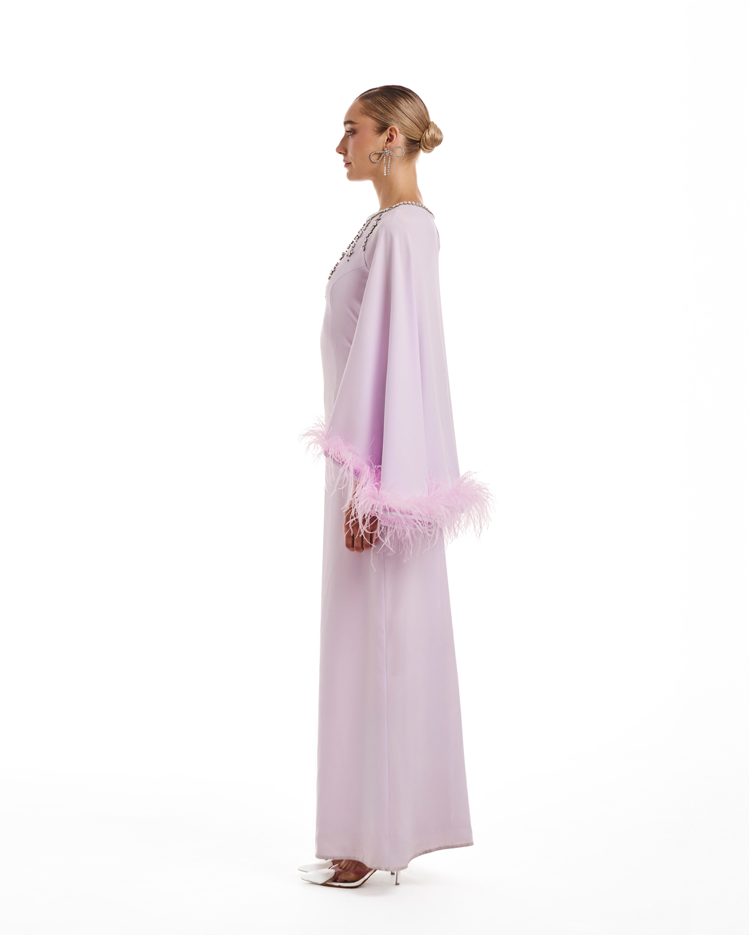 Платье кейп Amaris в пол сиреневый