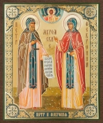 Икона "Петр и Феврония" 10х12 на МДФ-6