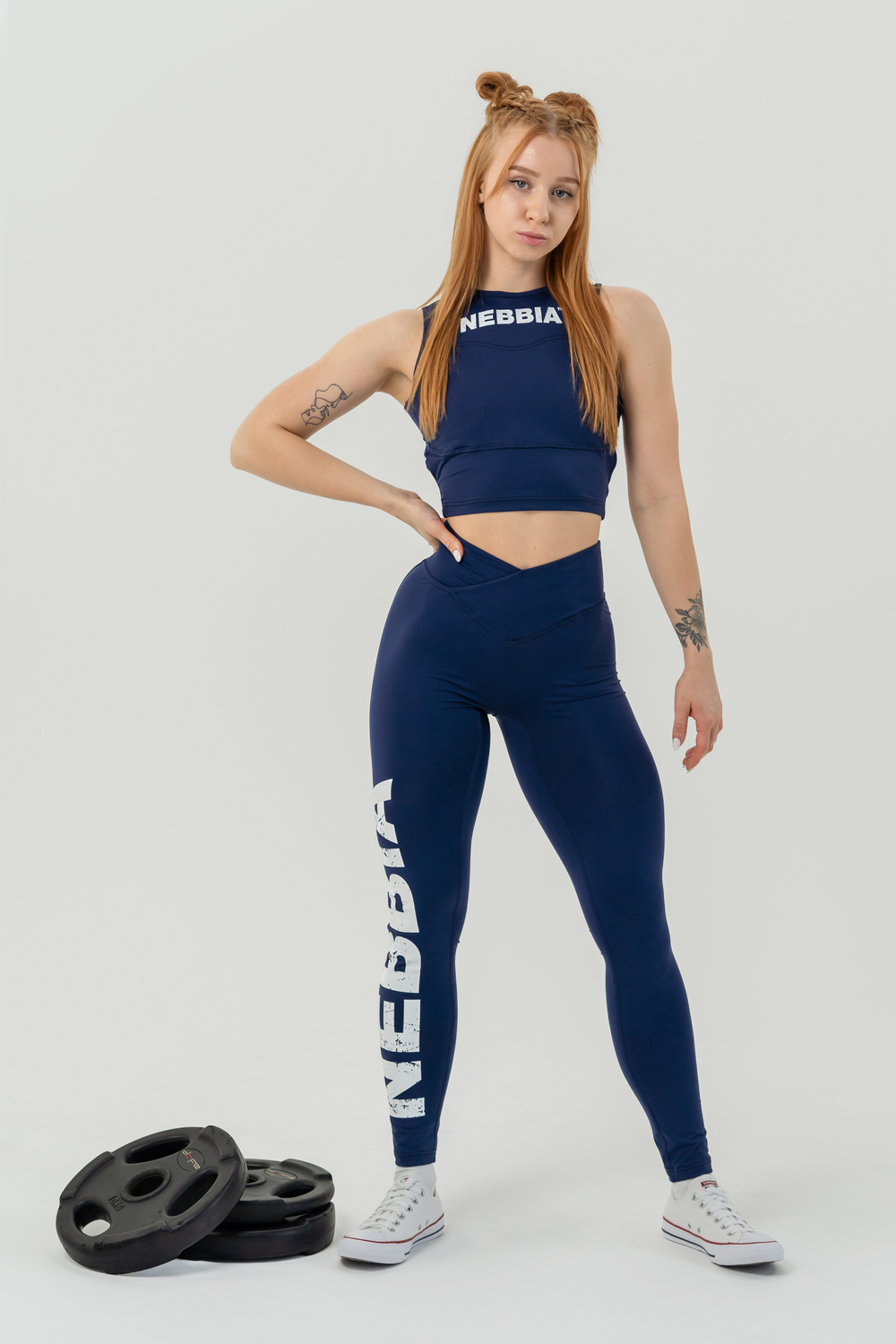 ЛЕГИНСЫ HIGH WAISTED GYM LEGGINGS GLUTE CHECK 613 Синие