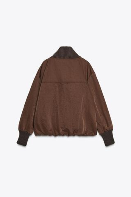ZARA КУРТКА В РУБЧИК — ZW COLLECTION, ШОКОЛАДНЫЙ