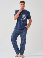 Пижама мужская "Космос" брюки (к/р)