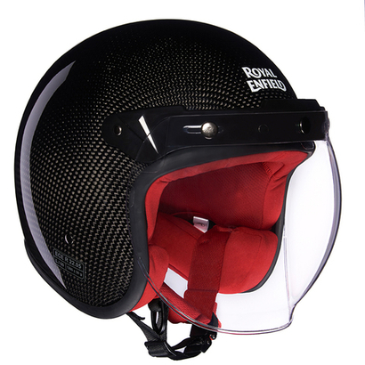 Шлем открытый Royal Enfield, цвет - карбон, размер - L (600 мм), арт. RRGHEH000107 (HEAW16012BLACK)