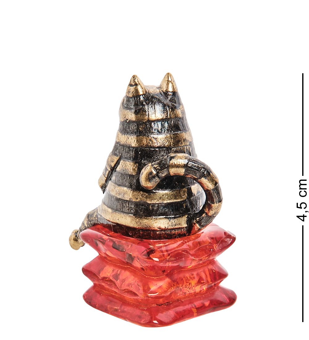 Народные промыслы AM-1973 Фигурка «Кот Василий» (латунь, янтарь)