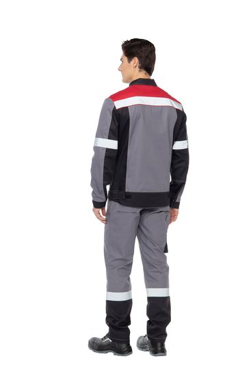Костюм "Виват" NEW полукомбинезон (серый/черный/красный)