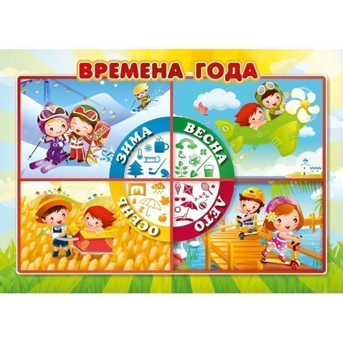 Плакат А2 Времена года/Квадра.3893 И