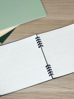 Блокнот квадратный в клетку 60л 195х210 мм т.синий (8808-019)