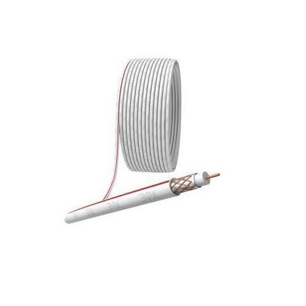 Кабель коаксиальный SAT 50м 75 Ом Cu/(оплетка Cu 75%) PVC бел. (уп.100м) (4/96) Эра Б0044617