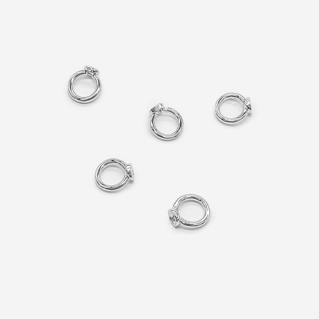 Концевик-шапочка с кольцом 8*7,5мм, родирование