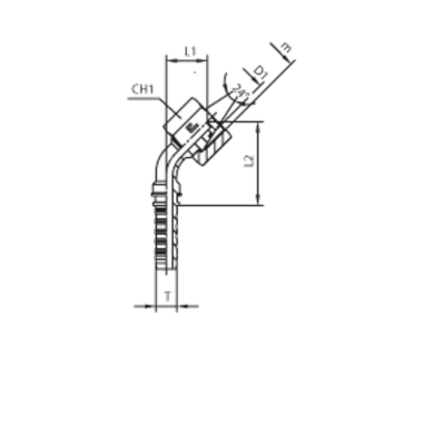 Фитинг DN 05 DKO-L (Г) 14x1.5 8 (45)