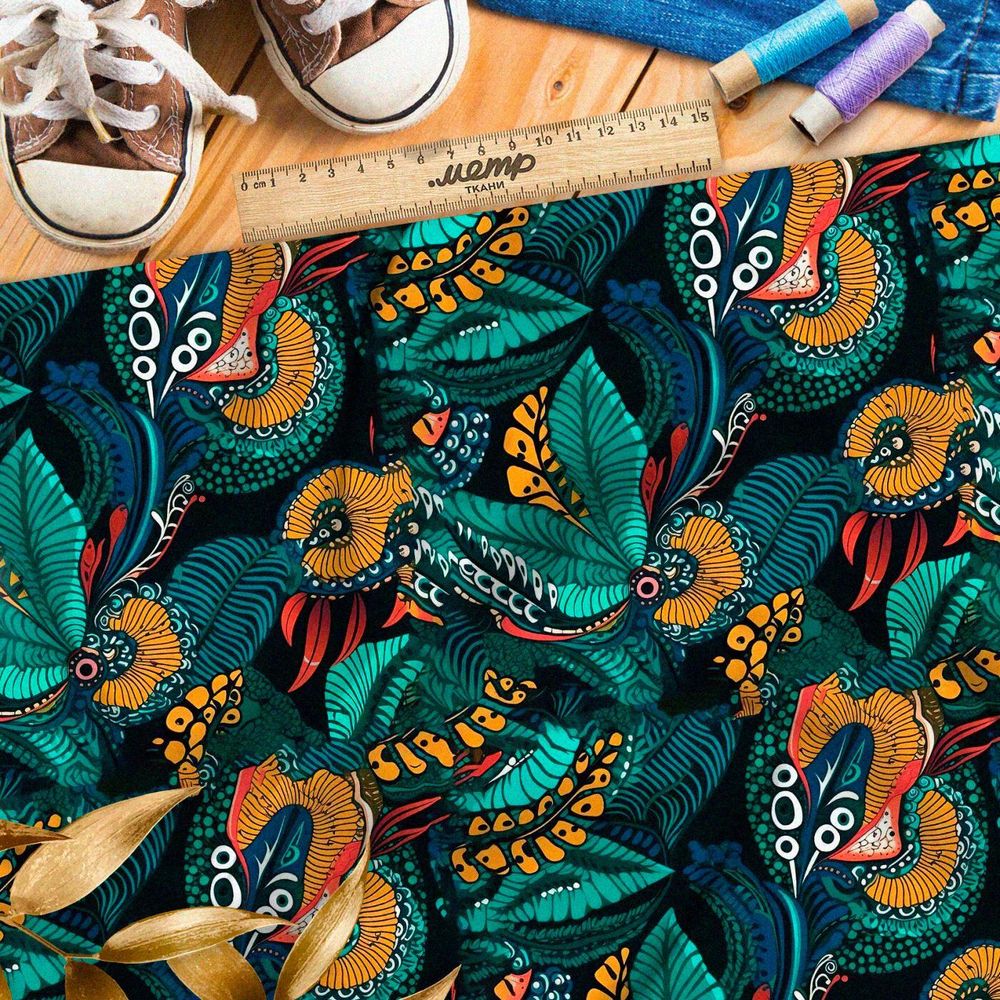 Ткань премиум шифон волшебные чудеса