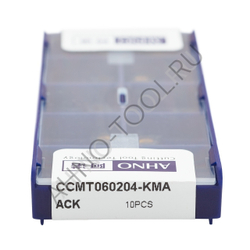 Пластина твердосплавная ISO CCMT060204-KMA ACK20E AHNO по чугуну, получистовая