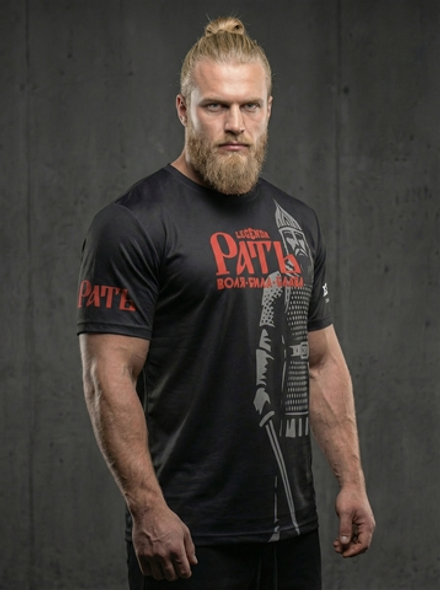 Рашгард с коротким рукавом черный LEGENDA Рать2 красная