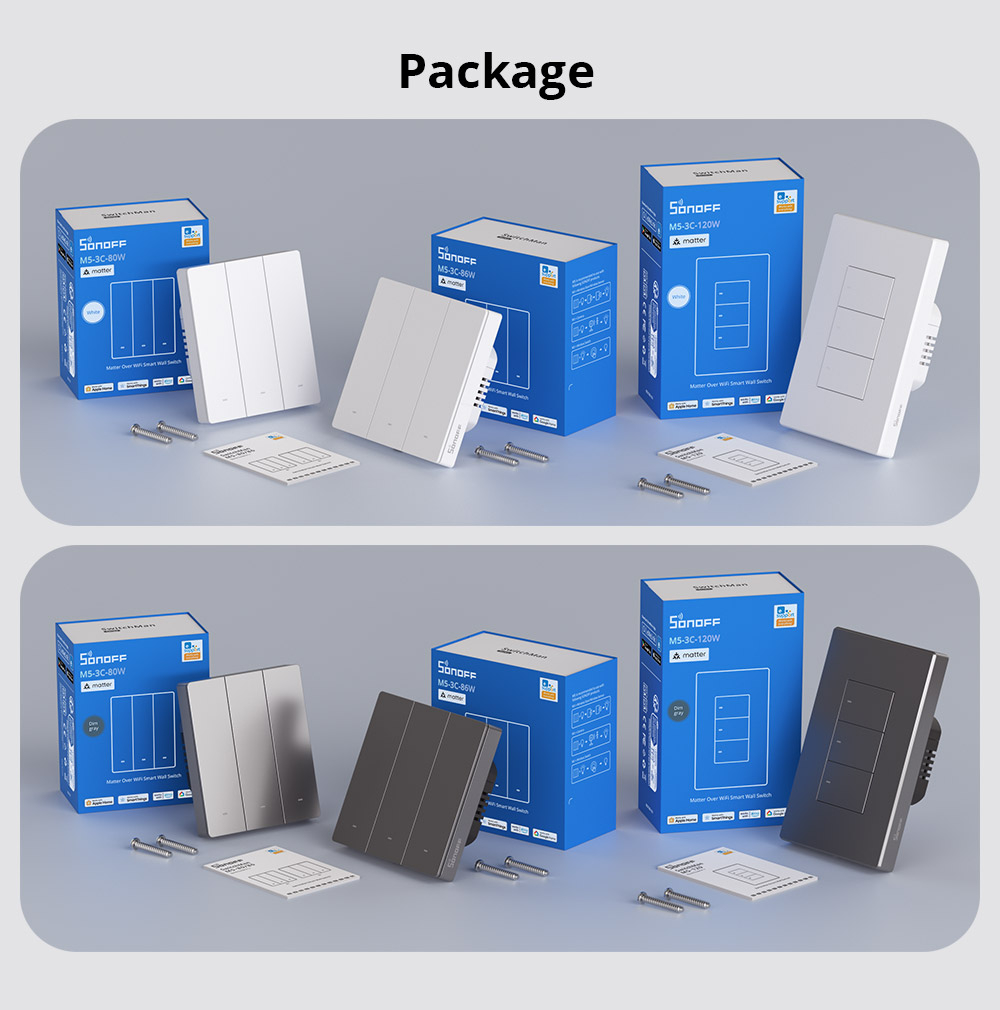 Выключатель механический WIFI Sonoff M5-1C-86M