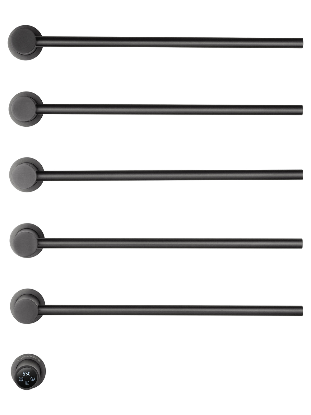 Полотенцесушитель электрический встраиваемый WONZON & WOGHAND HAMBURG, Темный графит (WW-AL315-GM)