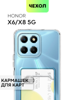 Чехол BROSCORP для Honor X6;Honor X8 5G (арт. HW-HX6-TPU-01-POCKET)