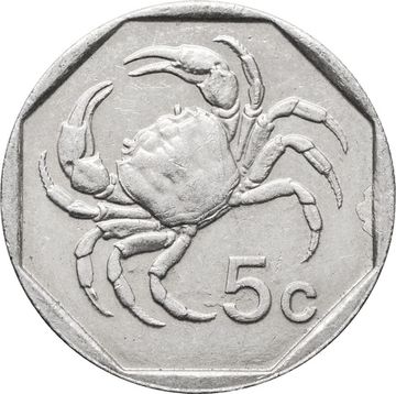 5 центов 1991-2007 Мальта