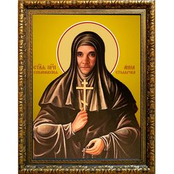 Анна Столярова преподобная схимонахиня. Икона на холсте.