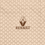 Ковры RENAULT T (автомат) (экокожа, бежевый, бежевый кант, коричневая вышивка)