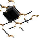 Потолочный светильник Molecular 8 black/gold