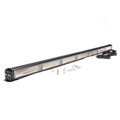 Маяк-стробоскоп 12/24 В, 42 Вт, желтый, 1-стор. (7 блоков COB), 28 реж., крепление на кронштейне, прикуриватель (провод 3м), 1010*40*50 мм