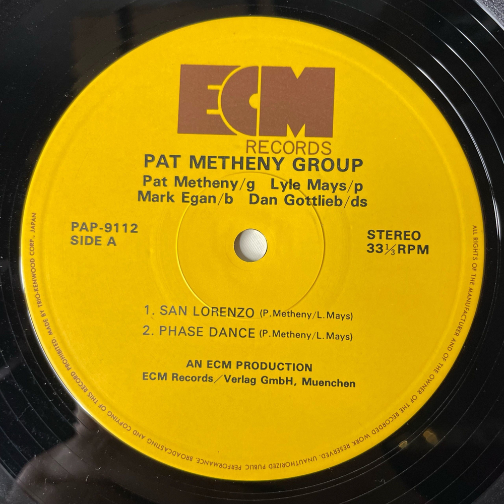 Винтажная виниловая пластинка LP Pat Metheny Group (Япония 1978) (Оби) ECM Records