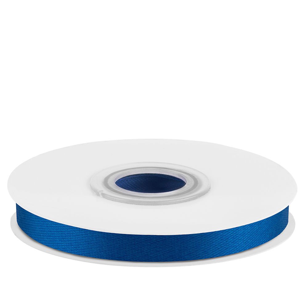Лента атласная (0,7 см*22,85 м) Синий, 1 шт.