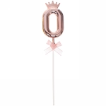 Топпер Цифра Королевский вечер «0» 22 см , микс