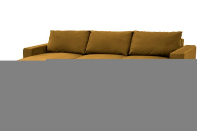Диван с оттоманкой Стелф Velutto 56 215*153*90 см, горчичный Велютто Еврокнижка Фиеста