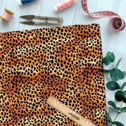 Ткань премиум габардин пятна леопарда