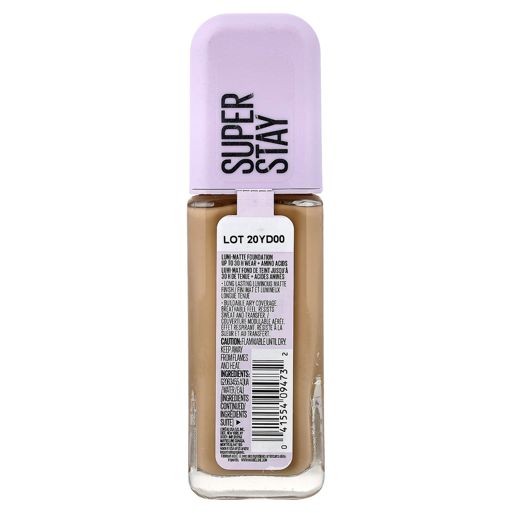 Maybelline, Super Stay, тональный крем для матовой кожи, оттенок 128, 30 мл (1 жидк. унция)