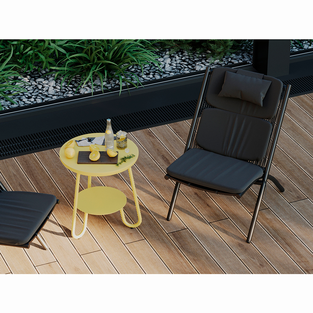 Столик stian, D50 см, желтый