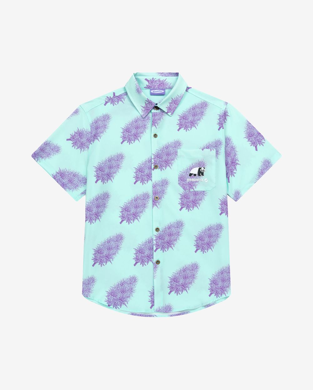 Рубашка YMKASHIX California Flower Голубая