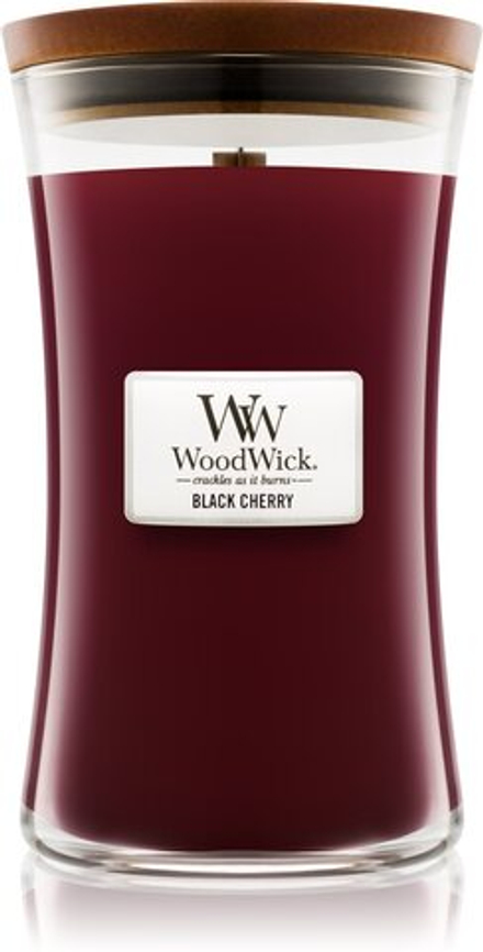 Woodwick Black Cherry - ароматическая свеча с деревянным фитилем /   609.5  g  / GTIN 663595931007