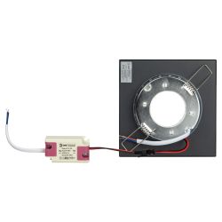 Встраиваемый светильник со светодиодной подсветкой ЭРА DK LD50 BK GX53 черный | Встраиваемые LED светильники