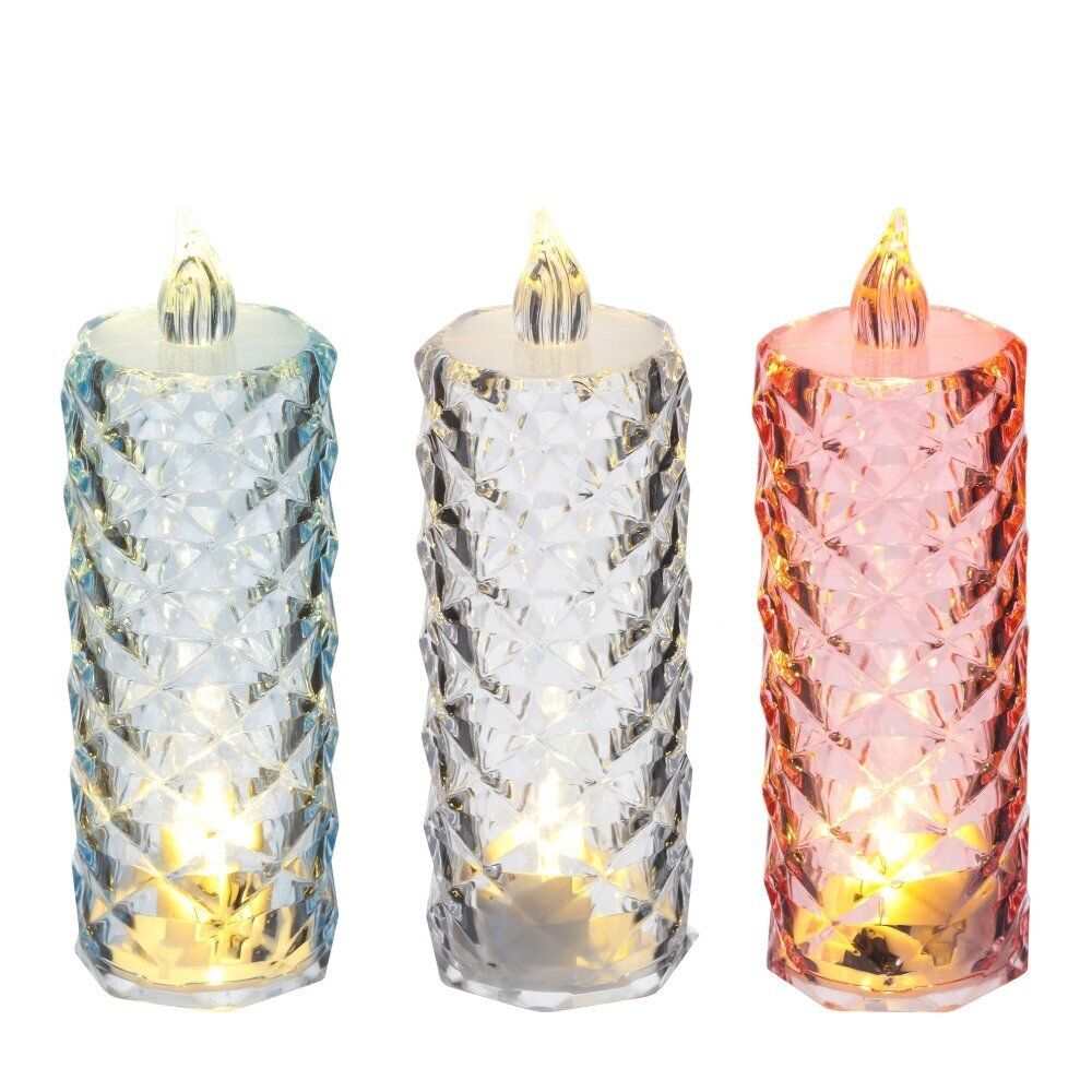 GAEM Изделие декоративное с подсветкой "Свеча" (3xLR54) (блок микс 12шт), L4 W4 H12 см, 3в.