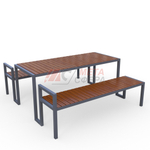 Стол уличный с лавками LÅNGBORDET Прямой